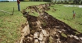 earthquake crack in earth